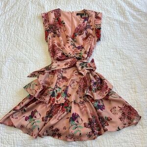 BCBGMaxAzria Pink Floral Mini Dress